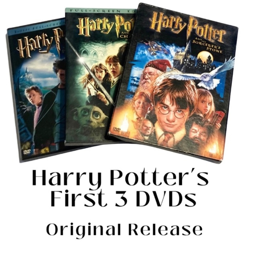 HARRY POTTER Original Release First 3 DVDs
No Damage or Scratches EUC